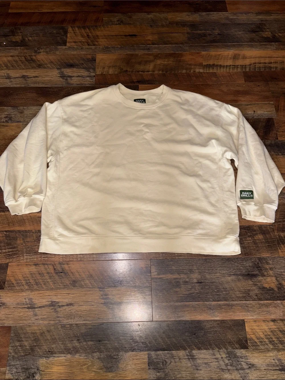 Daily Drills Men’s Cream Crewneck Pullover